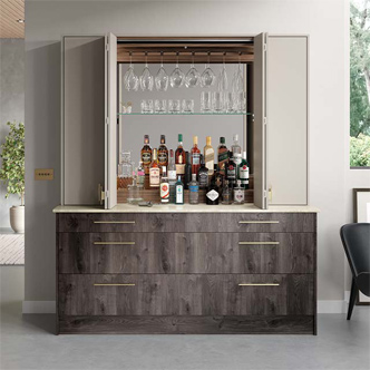 Bar dresser tall drinks cabinet