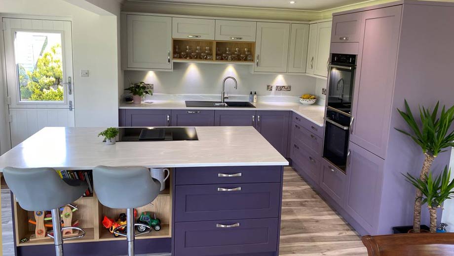 purple kitchen paint