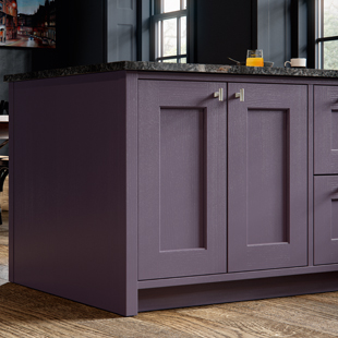 Classic kitchen cabinet in purple
