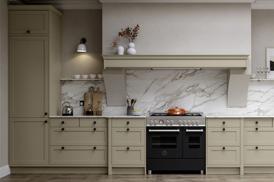 A Nordic kitchen with Scandi kitchen lighting