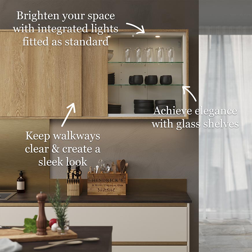 Features of our sliding door cabinets