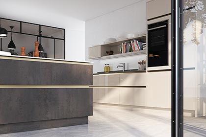 Gloss Handleless Kitchen